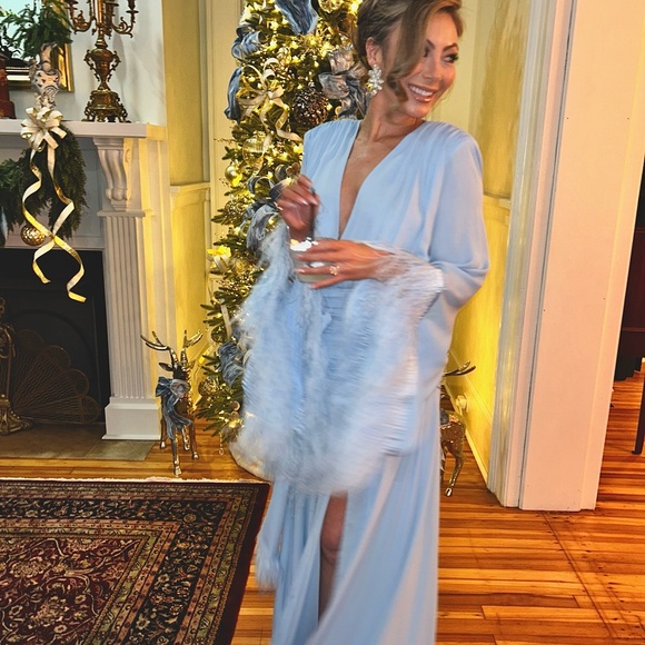 Bronx and Banco Light Blue Long Sleeve Dress - Picture 6 of 8